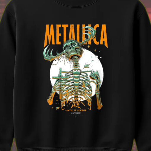 metallica until it sleeps 1996 skeleton demon design sweatshirt 2