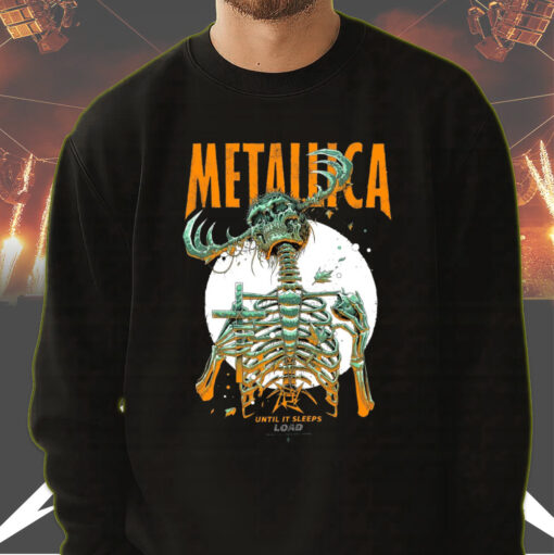 metallica until it sleeps 1996 skeleton demon design sweatshirt 4