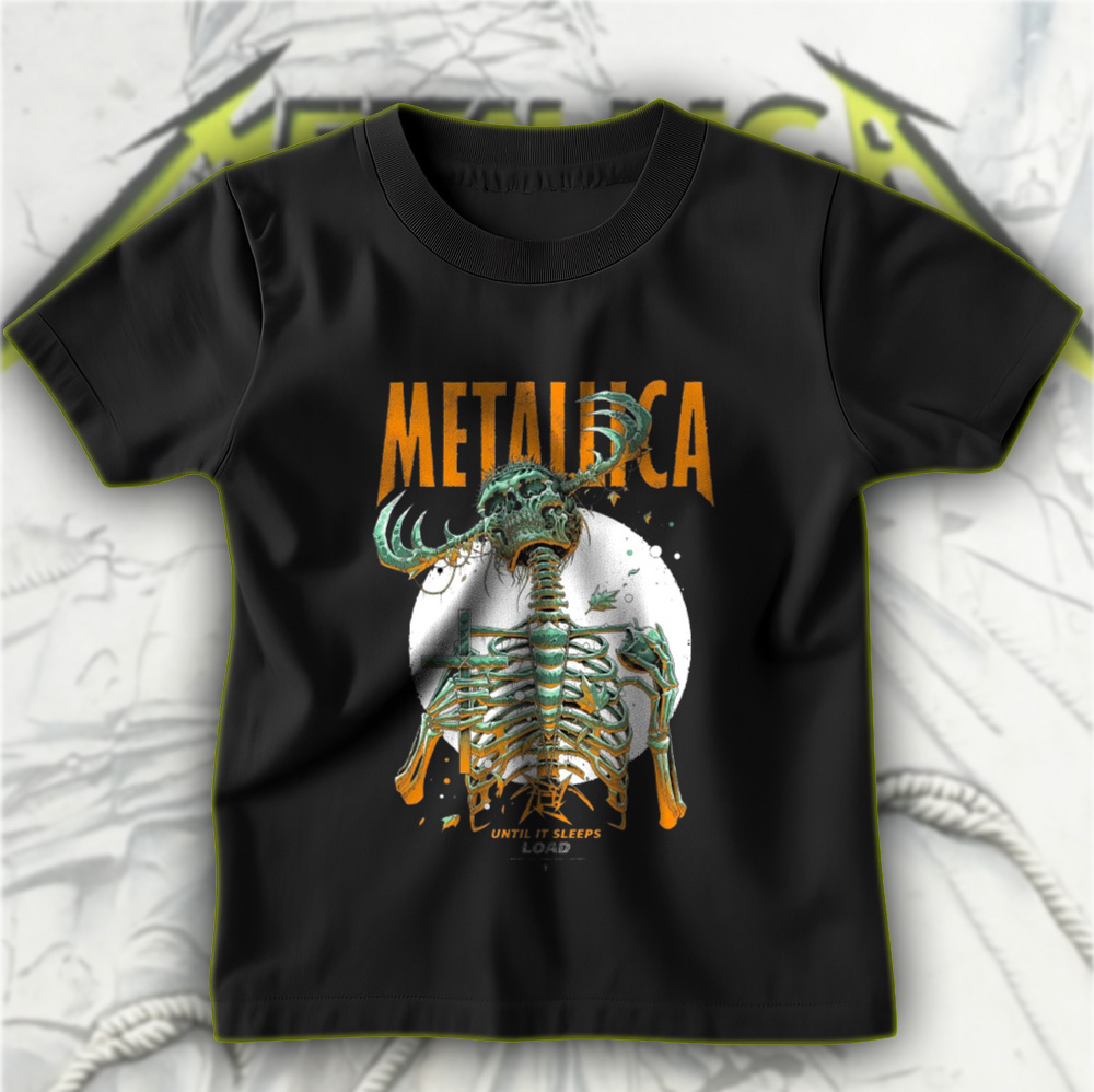 metallica until it sleeps load era 1996 skeleton cross art t shirt