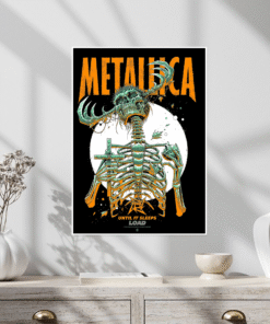 metallica until it sleeps poster load album art skeleton cross demon wall print canvas 1