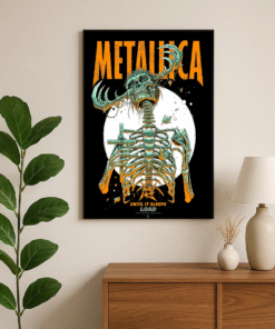metallica until it sleeps poster load album art skeleton cross demon wall print canvas 2