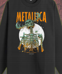 metallica until it sleeps skeleton cross design load 1996 long sleeve shirt 1