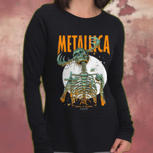 metallica until it sleeps skeleton cross design load 1996 long sleeve shirt 3
