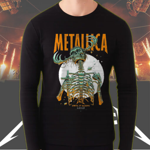 metallica until it sleeps skeleton cross design load 1996 long sleeve shirt 4