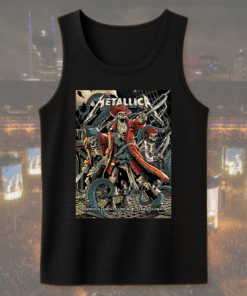 Metallica M72 Tampa 2025 Tank Top – Pirate Skeleton Artwork by Andrew Cremeans – Limited Edition Concert Merch
